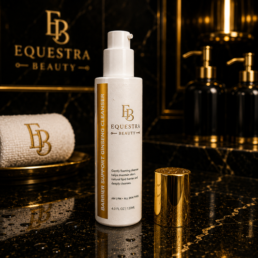 Barrier Support Ginseng Cleanser bottle with open cap